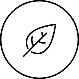 Icon in a black circle - single leaf