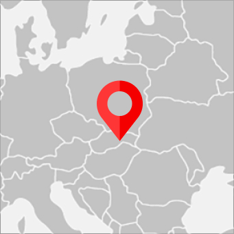 Map highlighting the Slovakia with location pin showing Kechnec