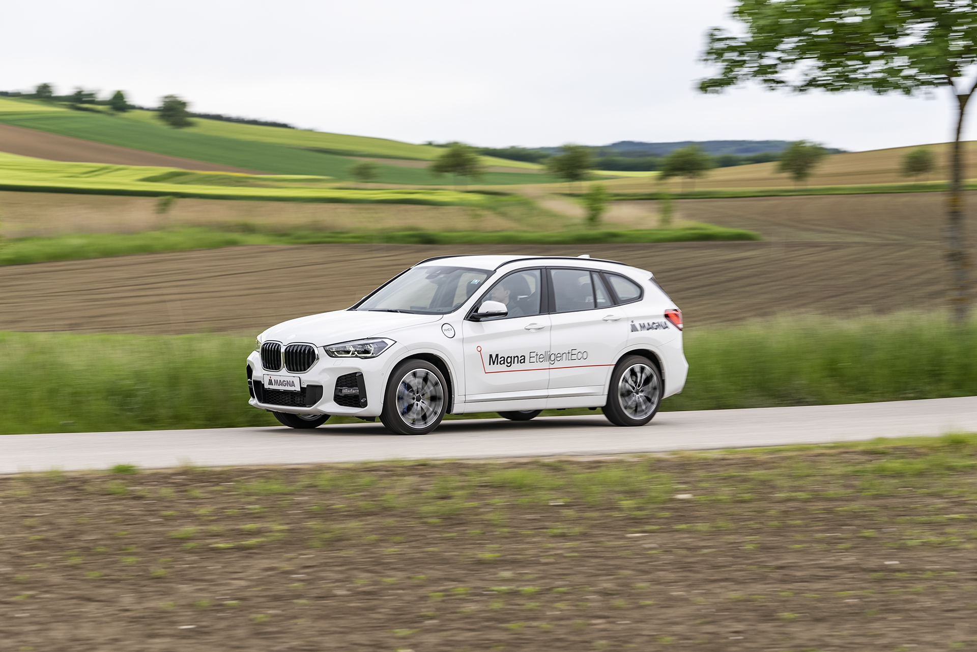 EtelligentEco demo car driving down country road