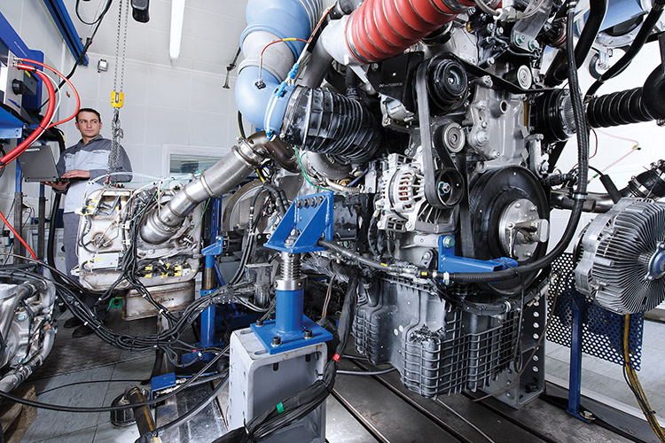 Testing equipment in a manufacturing facility