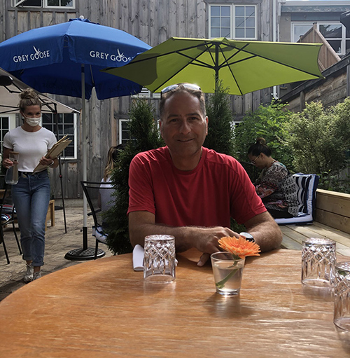 MIannantuono-03a Michael Iannantuono at a restaurant sitting outside