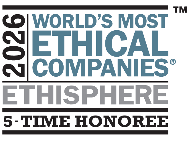 Ethisphere logo for 2026 World's Most Ethical Companies - 5-Time Honoree