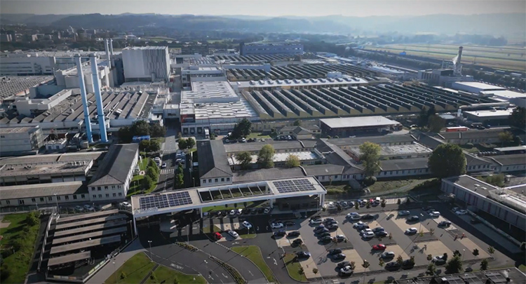 Overhead view of Magna Steyr Engineering Center in Munich, Germany